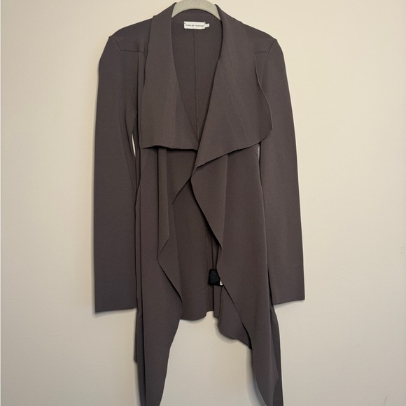 Elegant Purple Scuba Stretch Drape Jacket Scanlon Theodore - Picture 1 of 4